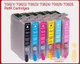 Refill ink cartridge for Epson T0821N/ T0822N/ T0823N/ T0824N/ T0825N/ T0826N 